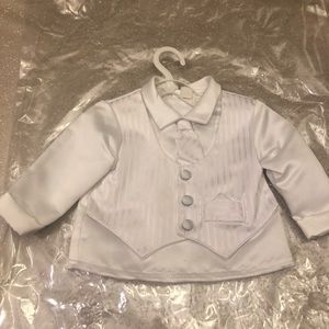 Baby boy white baptism outfit